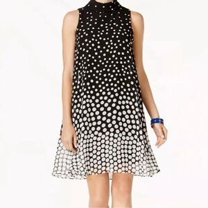 Jessica Howard Black and White Ruffled Tiered Mini Dress